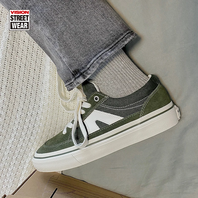 VISION STICK 街头复古潮鞋小众低帮帆布鞋运动休闲板鞋百搭夏季