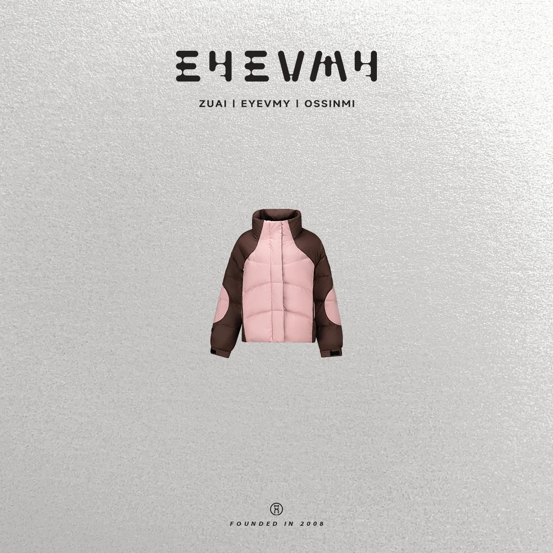 【草莓巧克力】90白鸭绒短款立领小个子面包服羽绒服外套WT44OWK022