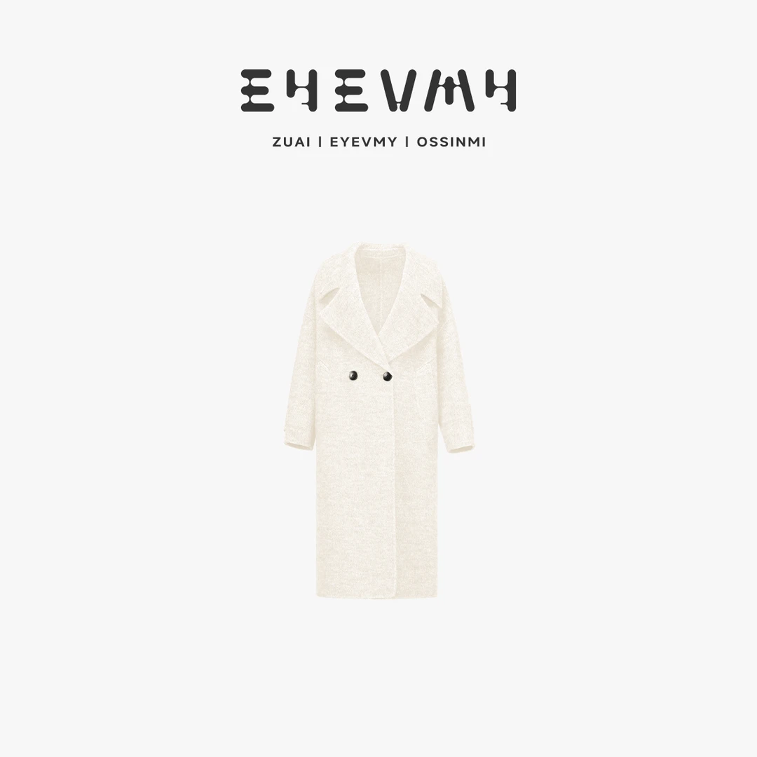 【挚爱山羊绒大衣】手工双面呢复古大翻领廓形中长外套WT43LLH009