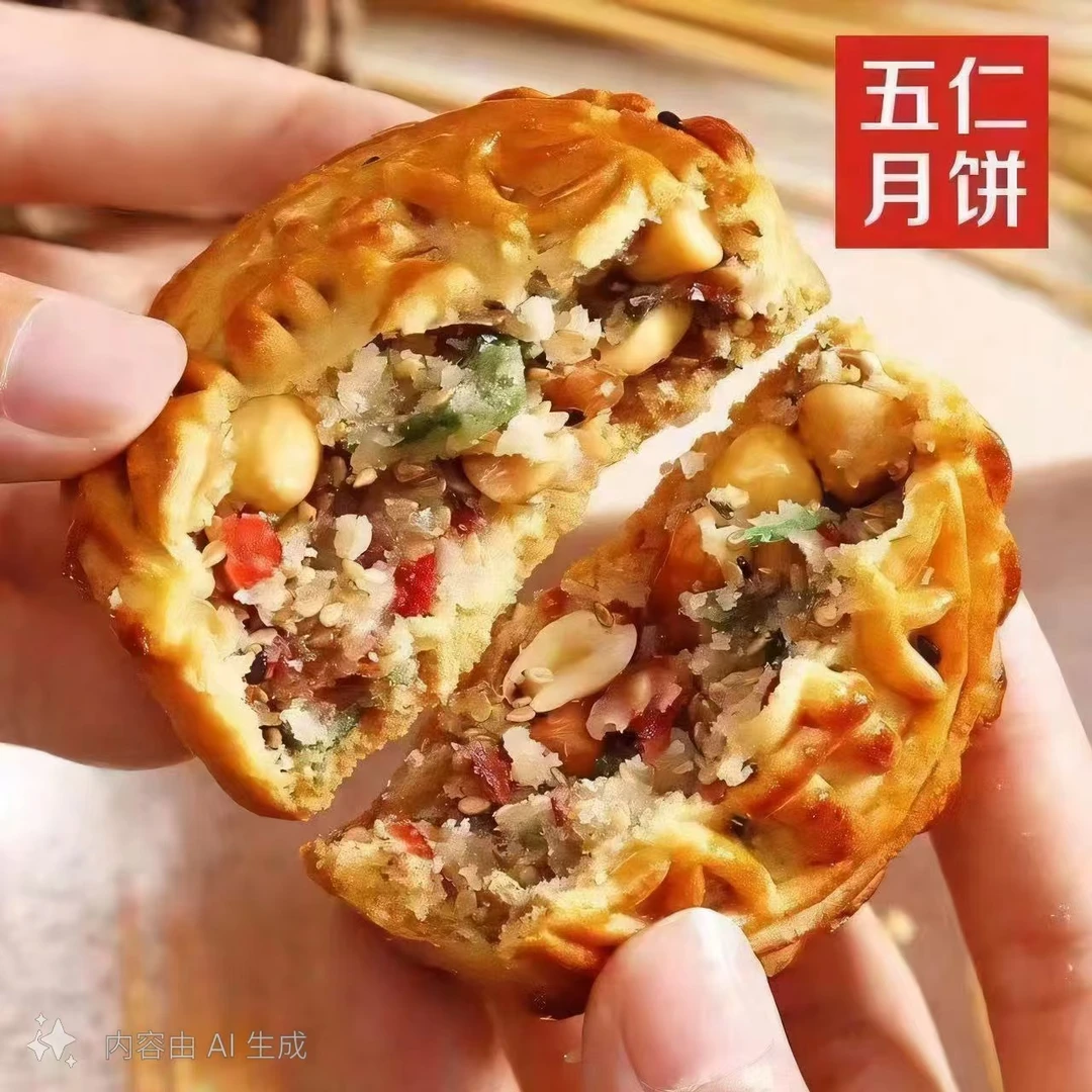 东北吉林特产玉米面老式五仁月饼老味道月饼老五仁顺丰包邮