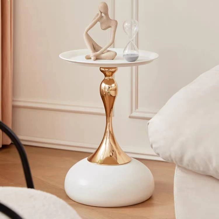 边几茶几角几小圆桌沙发阳台床头北欧简约金属高档电镀家私家具