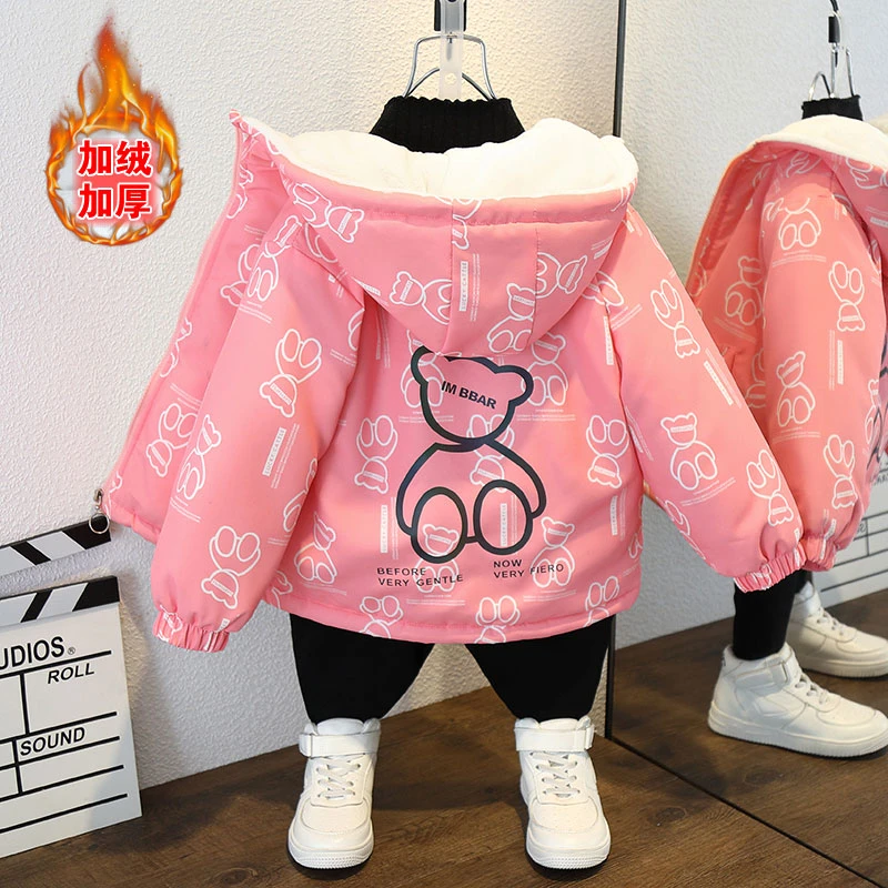 女童棉衣外套秋冬款2023新款冬装儿童派克服加绒加厚保暖冬季2289