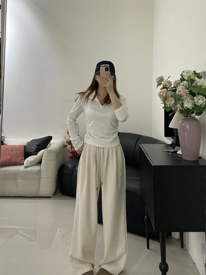 丽姐家加绒韩系百搭阔腿裤3600