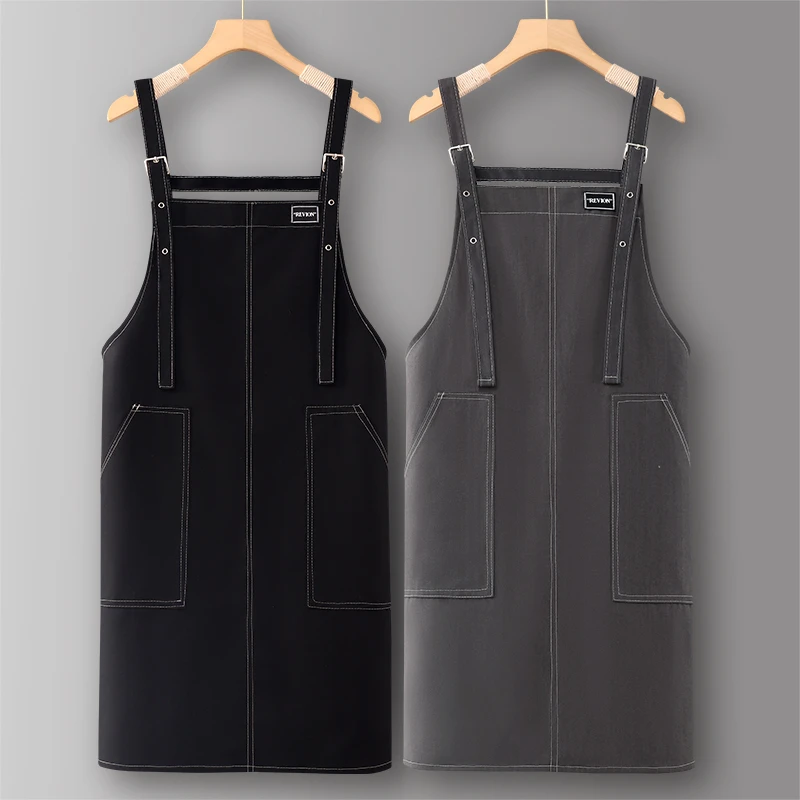 帆布围裙加厚耐磨家用厨房2025新款网红做饭餐饮小熊厨房防水围裙