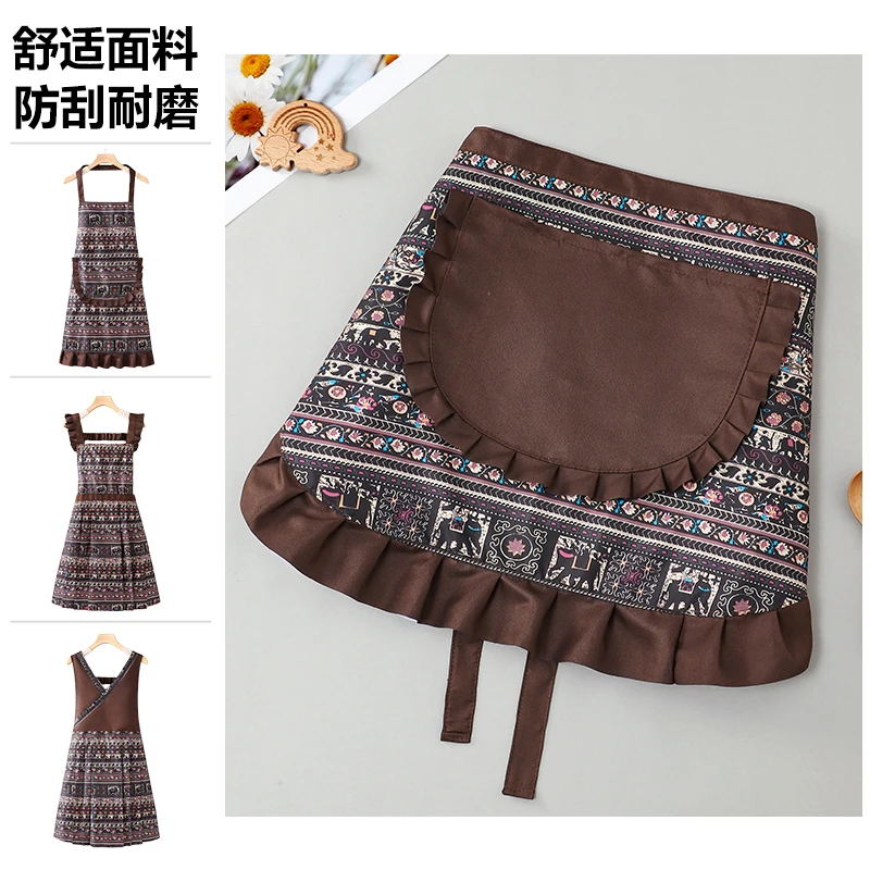 烘焙半身围裙厨房家用2025新款漂亮纯棉防油餐饮专用日式防油厨房