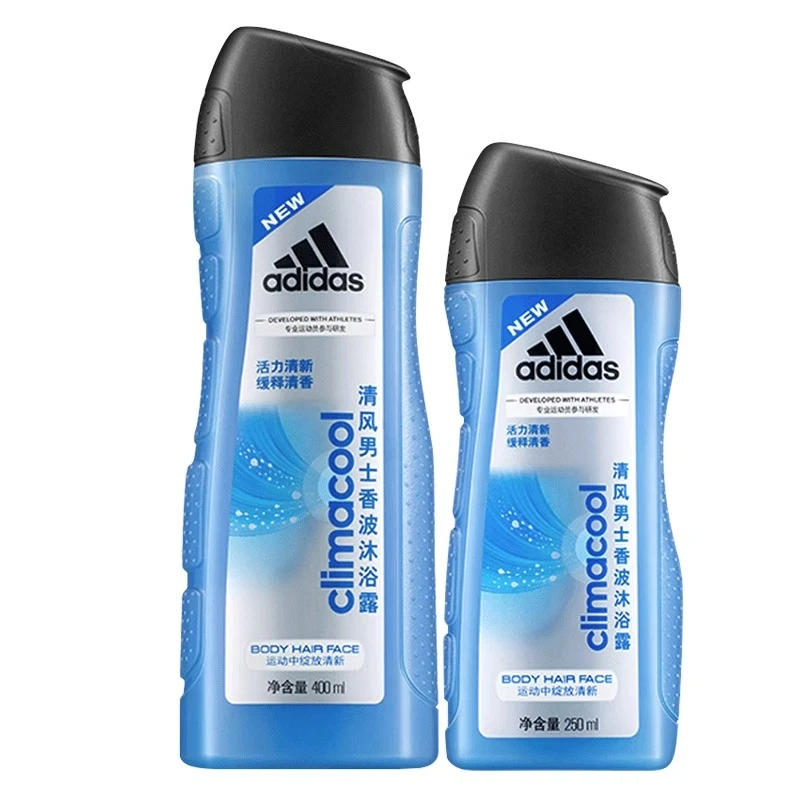 adidas/阿迪达斯男士清风沐浴露洗发水洁面三合一留香沐浴乳液
