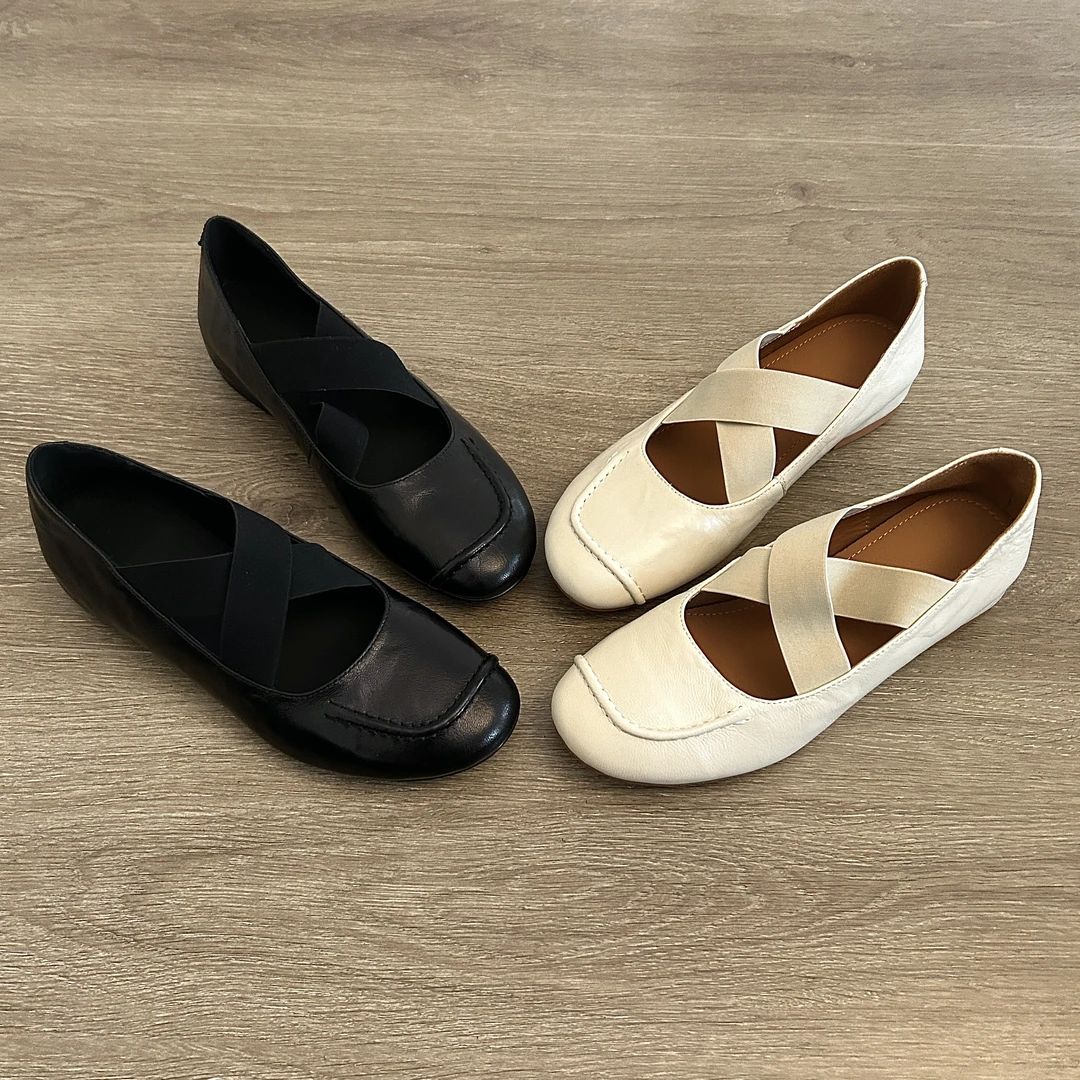 Dannyfrey法式芭蕾鞋单鞋新款软底豆豆鞋平底鞋玛丽珍女鞋晚晚鞋