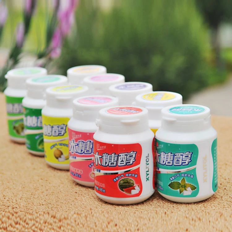 木糖醇清新口香糖批发水果味糖果年货零食品新口清爽清香柠檬味