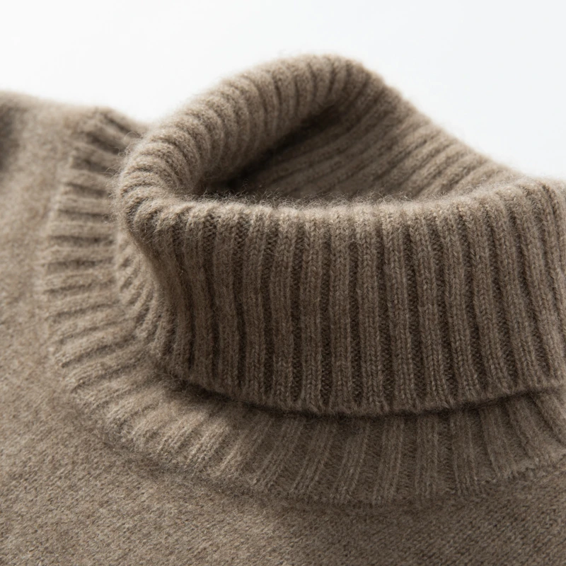 暖意纯山羊绒衫男高领加厚韩版冬打底毛衫男套头翻领毛衣jpw932