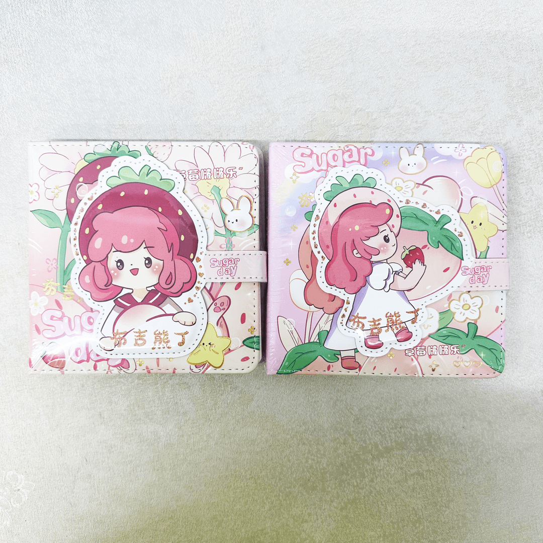 PU方形精装版笔记本子彩页高颜值可爱女孩记事本皮面磁扣本磁吸本