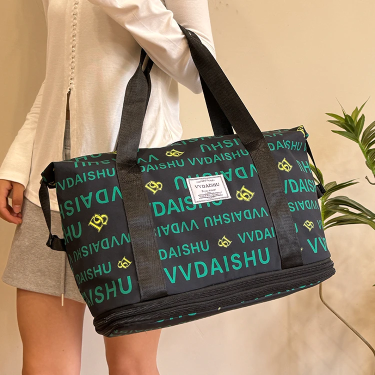 大容量干湿分离行李包健身包旅行可套拉杆登机包出差便携收纳包