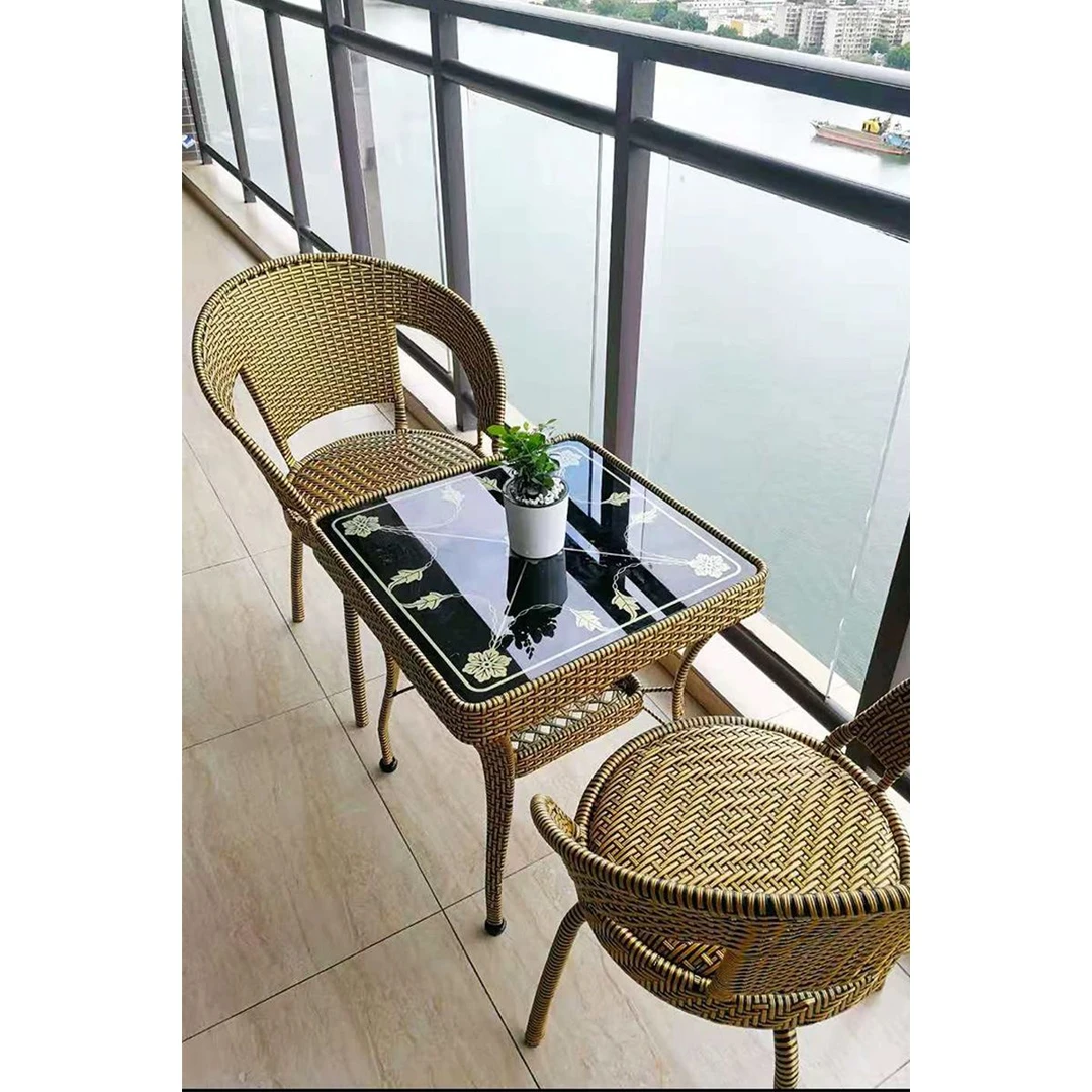 藤椅三件套阳台单个手编靠背椅可旋转小椅子休闲茶桌户外组合家用