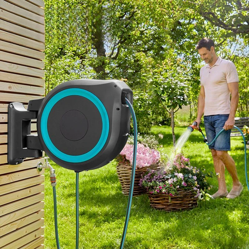 2024拿浇花喷头花园浇水神器庭院浇菜水管自动收管水枪高