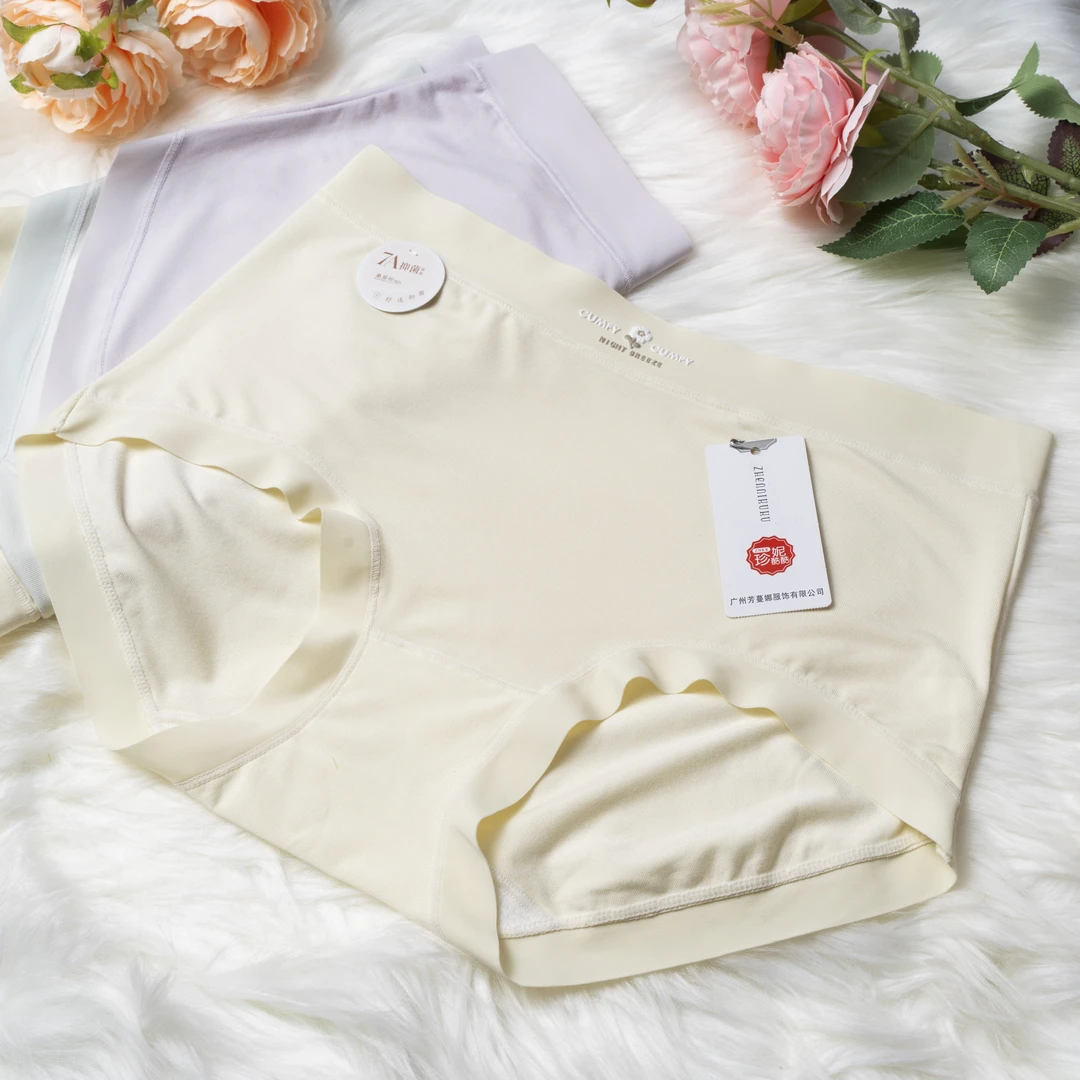 【5条装】80-140斤新款小花中腰女士内裤舒适亲肤透气桑蚕丝#1013