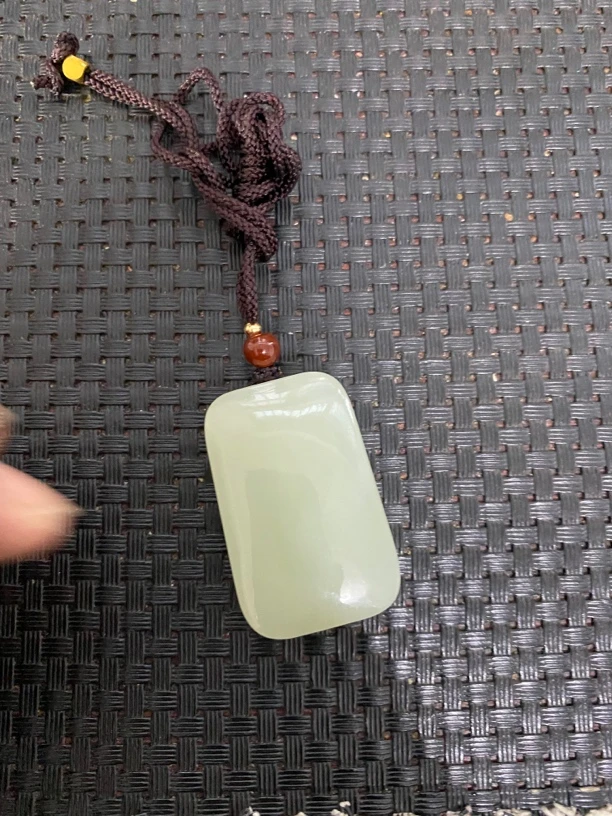 和田玉青海料无事牌