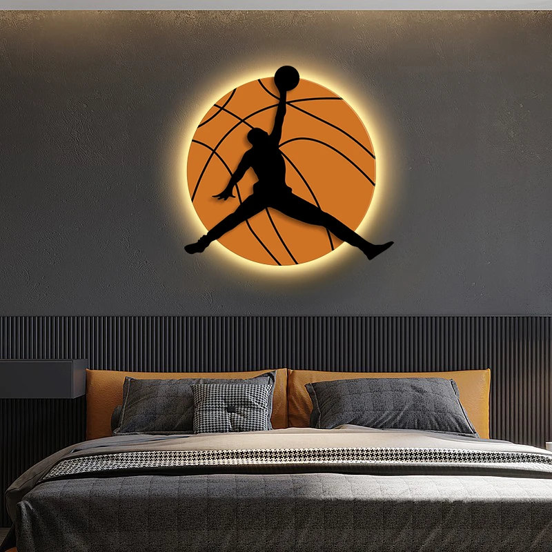 男孩房间NBA篮球氛围壁画电竞网吧创意挂画卧室床头装饰画