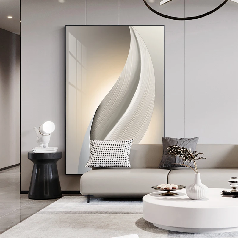 现代简约沙发落地画玄关装饰画抽象背景墙挂画客厅大幅轻奢壁画