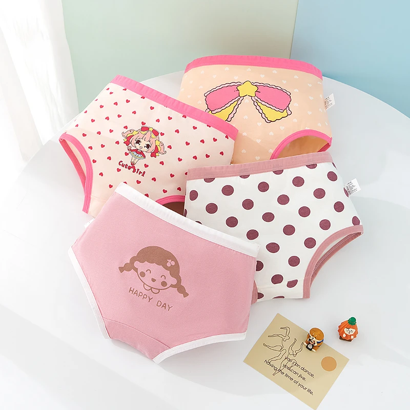 【4/6条装女童内裤】三角/平角内裤儿童精梳棉不夹pp中大童小童卡通