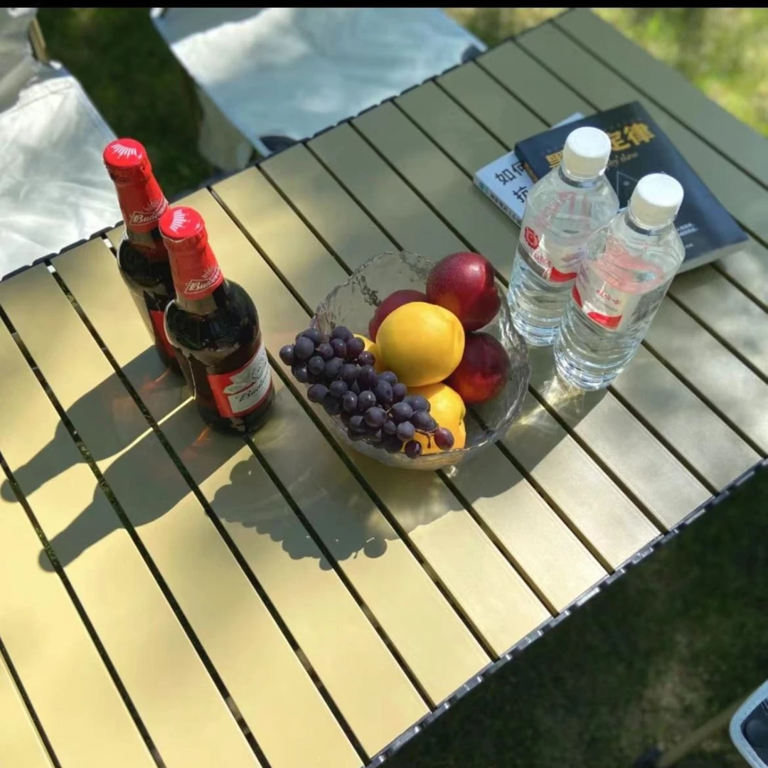 户外折叠桌摆摊桌金属桌野餐桌自驾游露营桌椅套装桌椅烧烤加固