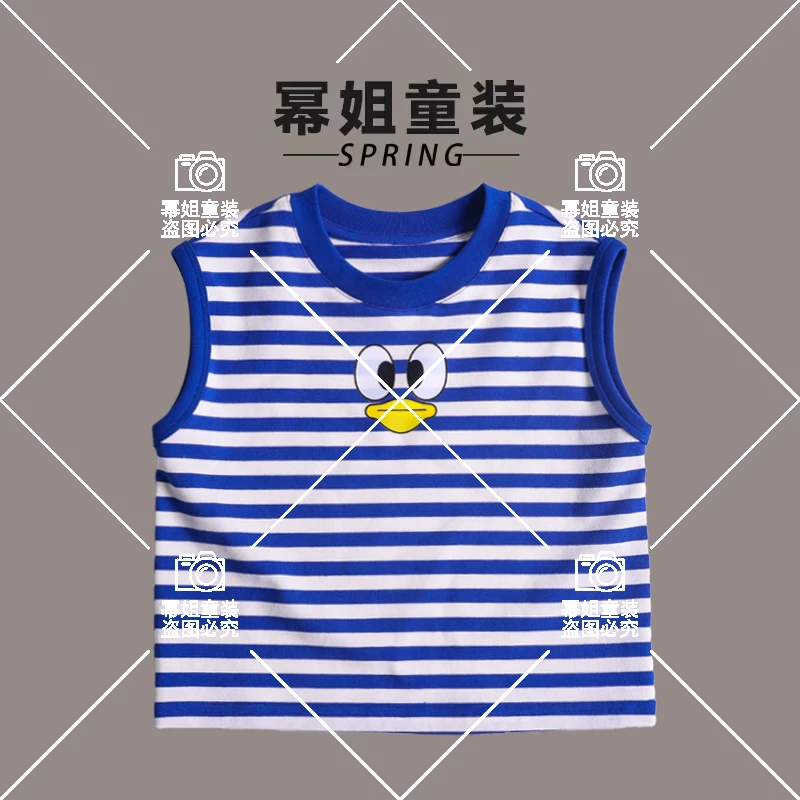 2024夏季新品儿童爆款潮流韩版休闲上衣背心吊带6191-1
