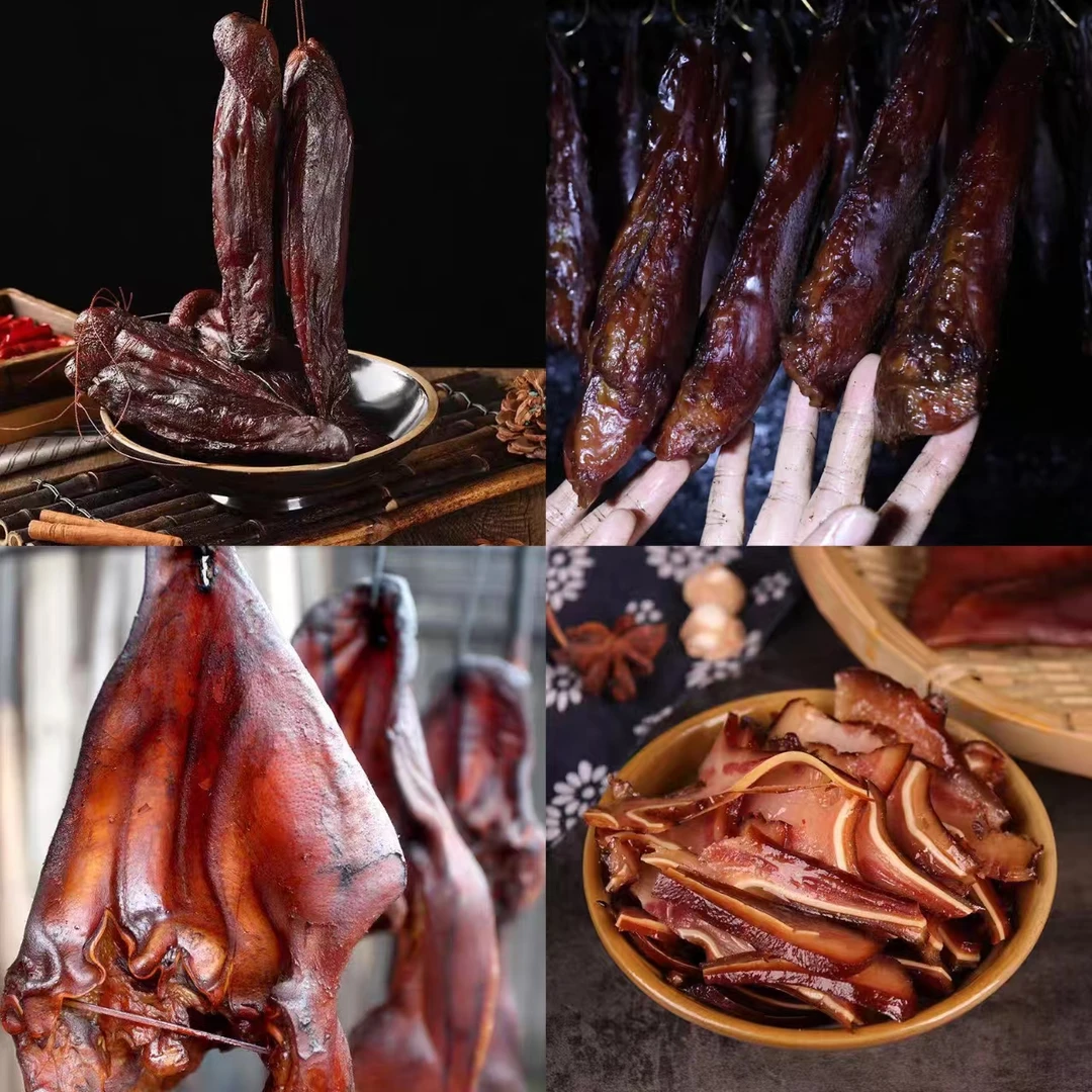 【耳舌拼盘】烟熏腊猪耳 舌头柴火烟熏 熏干熏透X