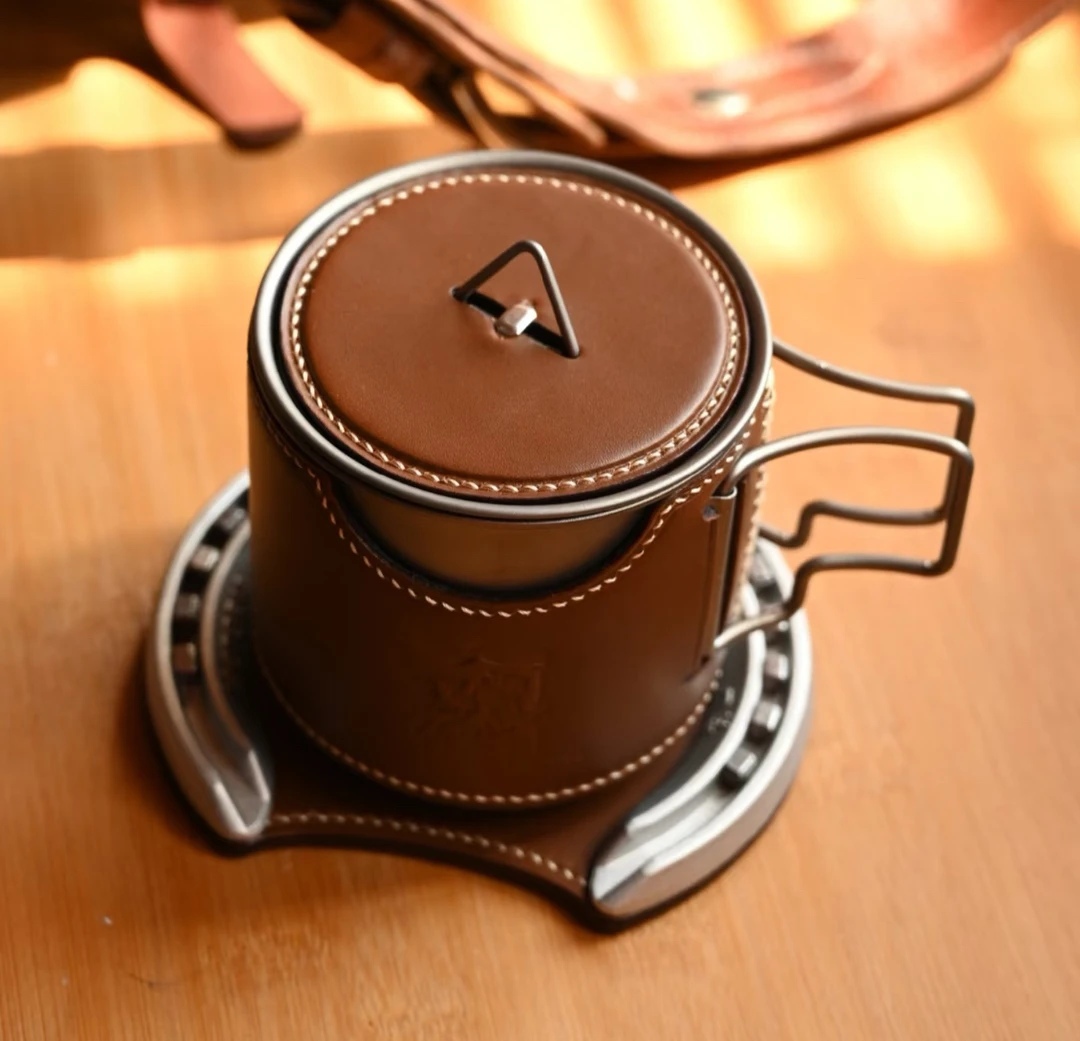 钛杯杯套各种尺寸杯套定制多色可选logo多选意大利进口植鞣牛皮