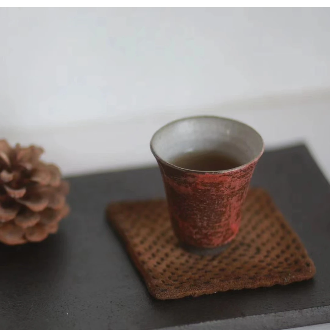 原矿手工老陶泥粗陶创意品茗主人杯陶瓷功夫茶具组合杯小茶杯单杯