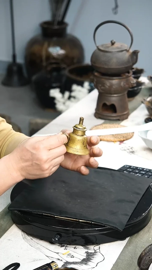 【闪购商品】陶瓷罐490铜灯 藏区佛灯