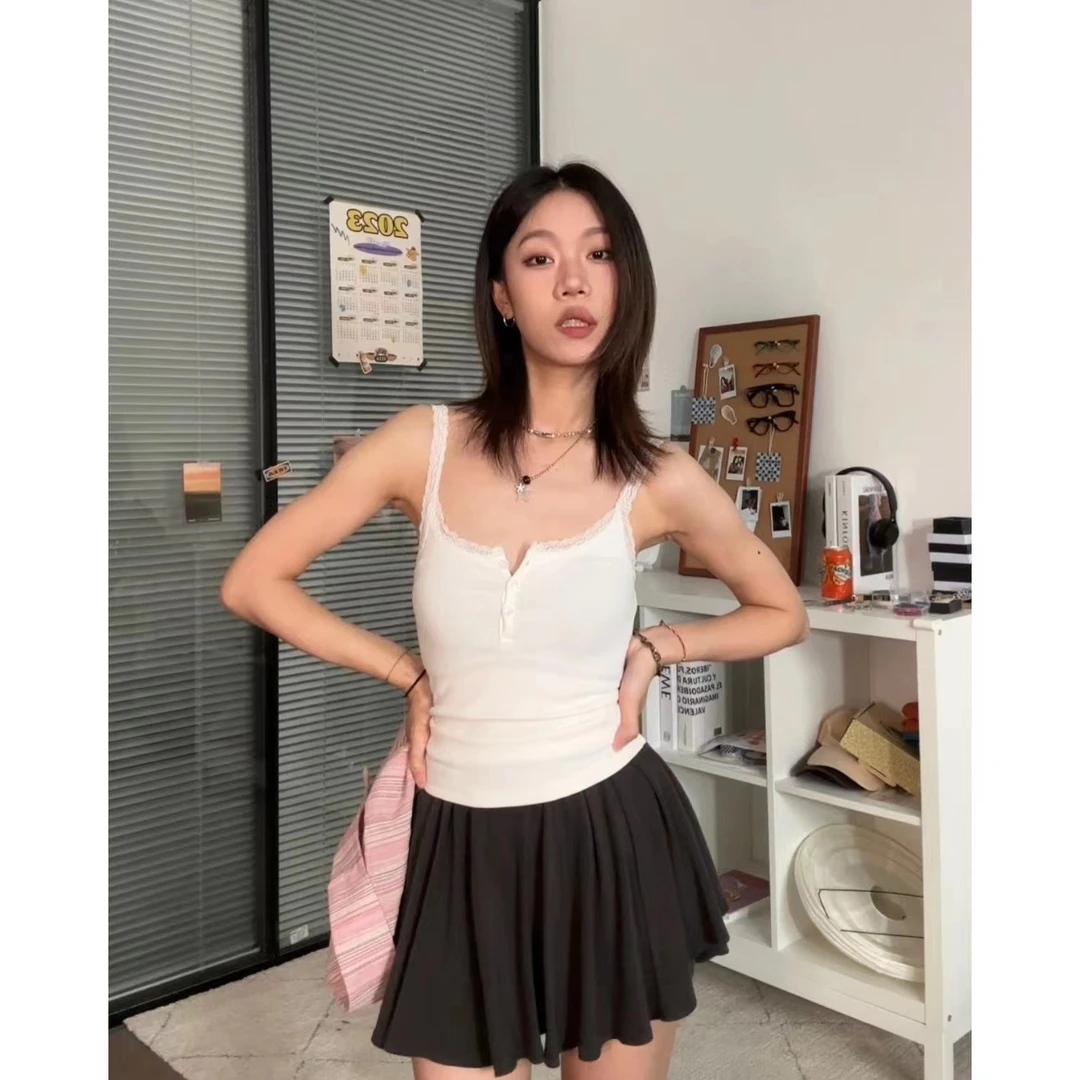 【部分现】辣妹外穿性感吊带夏季百搭修身显瘦内搭打底短款背心975