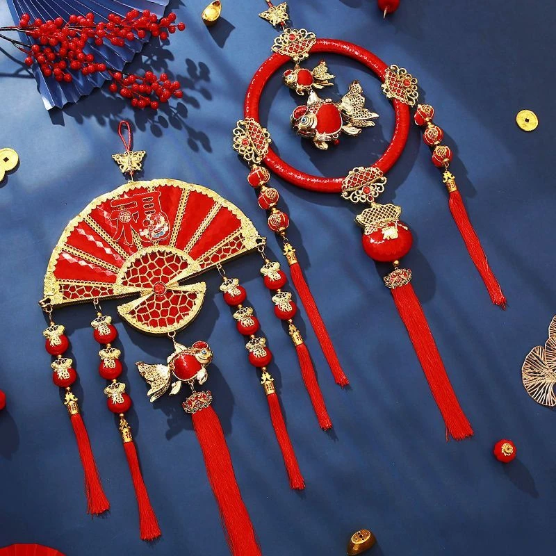 2025新年过年家里装饰挂件吊饰春节过年氛围感店铺公司布置可发光