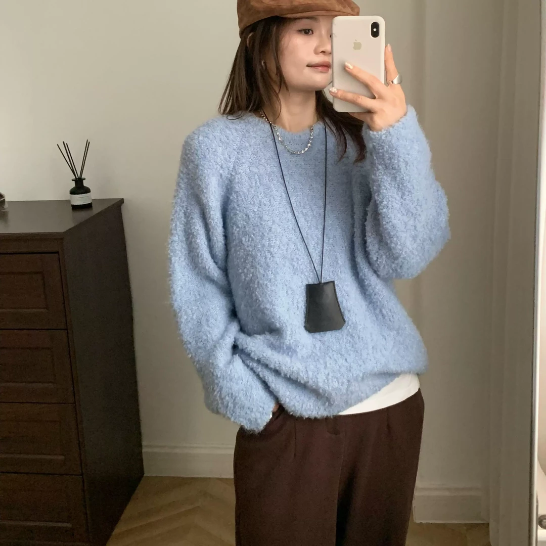 【圈圈纱系列】秋冬慵懒休闲加厚套头款！2911