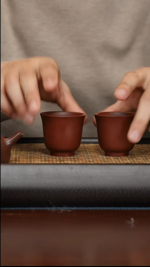 【闪购商品】紫砂茶壶朱泥加底铃铛杯