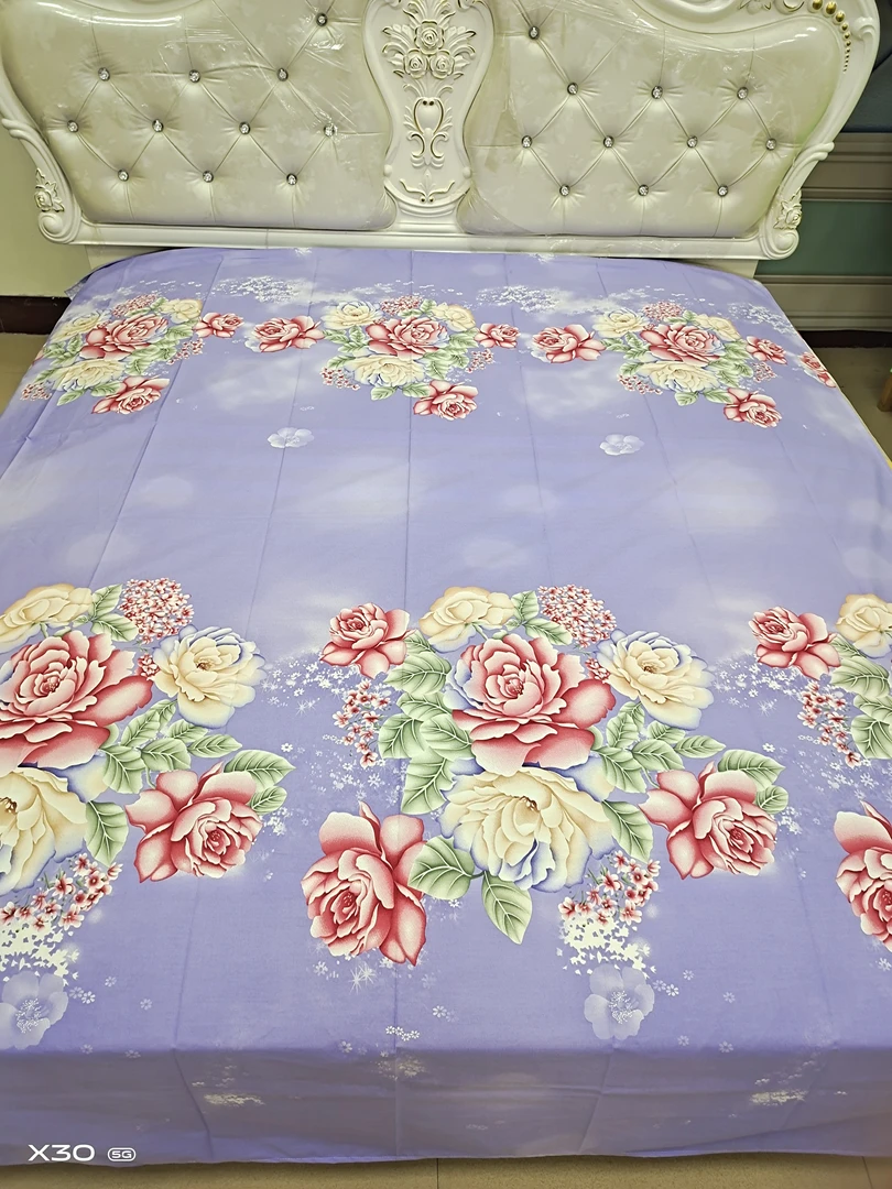 （2004）纯棉床单1.95*2.4米（+－5公分）漫天花-紫