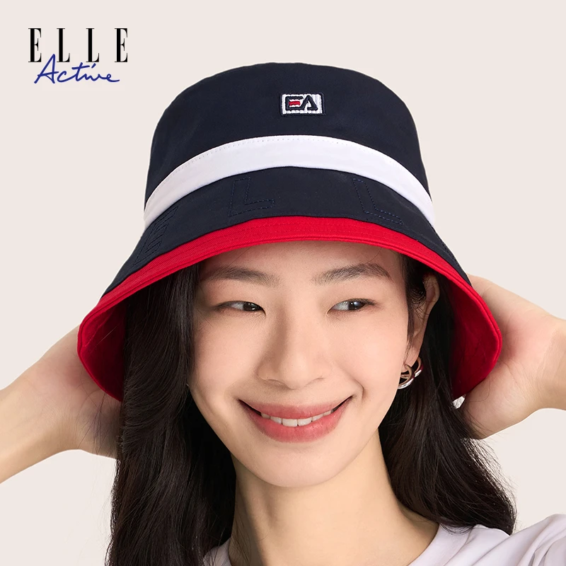 ELLE Active女士显脸小太阳防晒帽女百搭休闲时尚潮流防晒渔夫帽