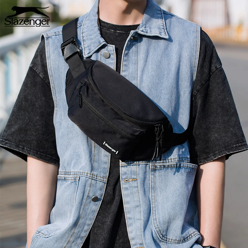 Slazenger/史莱辛格潮牌单肩斜挎包男士夏季胸包女时尚潮流情侣包