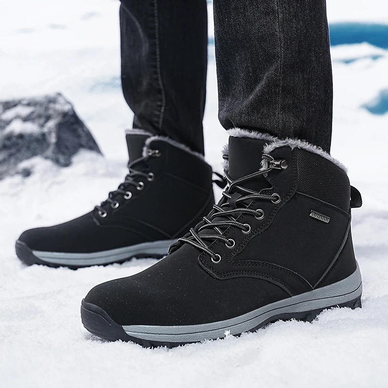 脚宽特大码东北雪地靴男款冬季保暖加绒加厚高帮棉鞋46防滑47男鞋