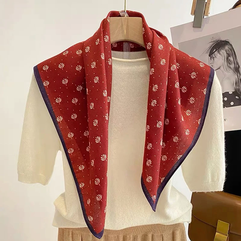 65方巾 印花小丝巾 棉麻围巾