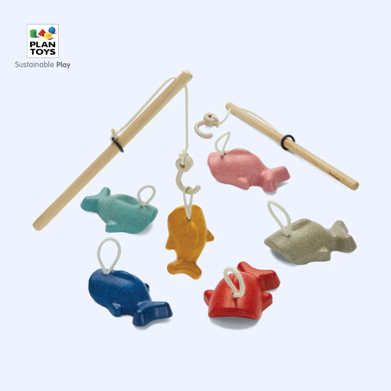 plantoys钓鱼玩具婴儿互动游戏手眼协调平衡儿童木制益智礼物5629