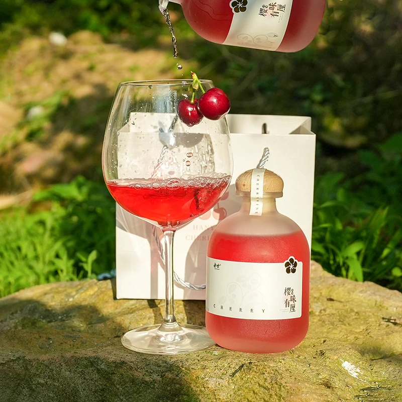 车厘子果酒樱桃传统酿造原味果香瓶装优质低度微醺6月美食