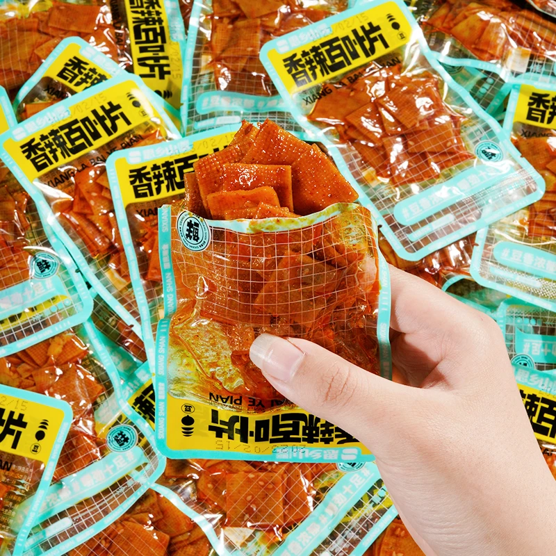 思乡山香辣百叶片解馋零食平江豆干湖南特产麻辣味豆腐干小吃500g