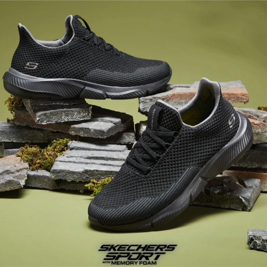 【凌云】斯凯奇男士秋季舒适透气一脚蹬网面运动休闲鞋软底65867