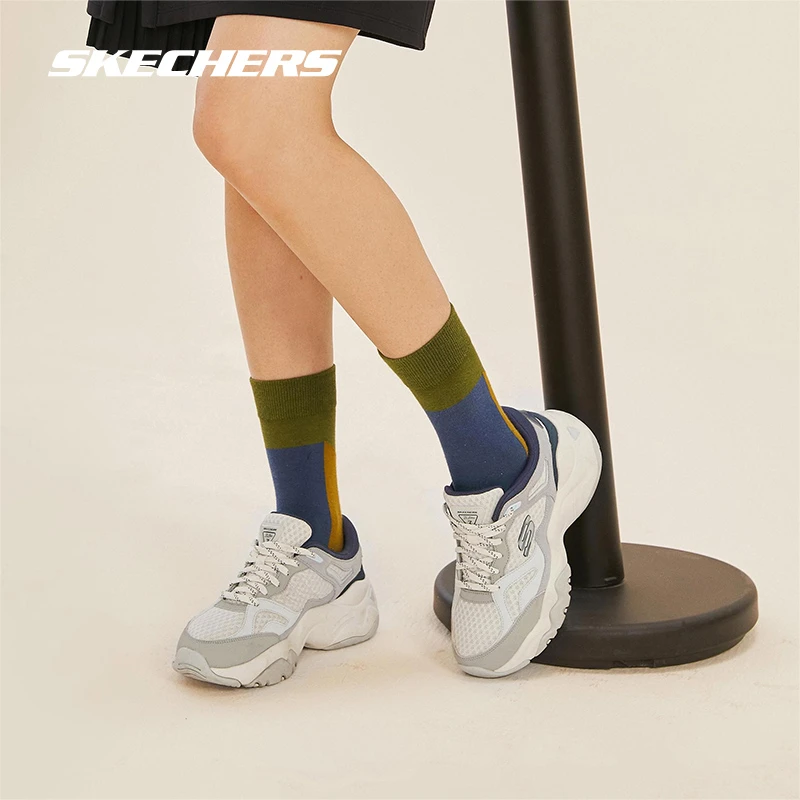 斯凯奇官方女鞋透气百搭厚底增高运动鞋休闲老爹鞋熊猫鞋12958