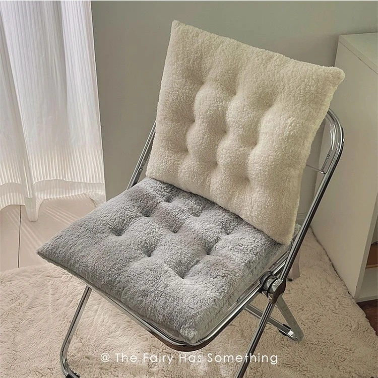 仿羊羔毛屁股椅子垫子家用 坐垫椅垫毛绒冬季地上座垫办公室久坐