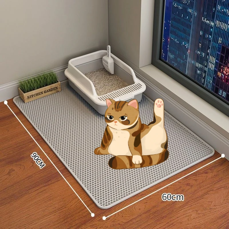 加大防漏猫砂盆超大号巨大防溅猫砂垫防滑防水地垫防溅双层猫砂垫