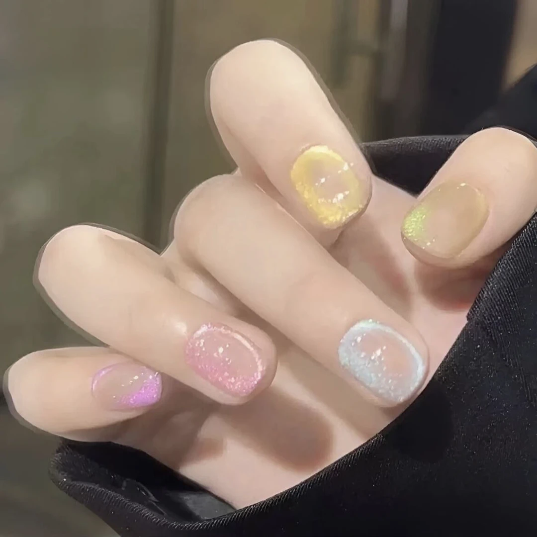 【七彩琉璃】老登设计手工穿戴甲纯欲优雅气质显白光疗美甲