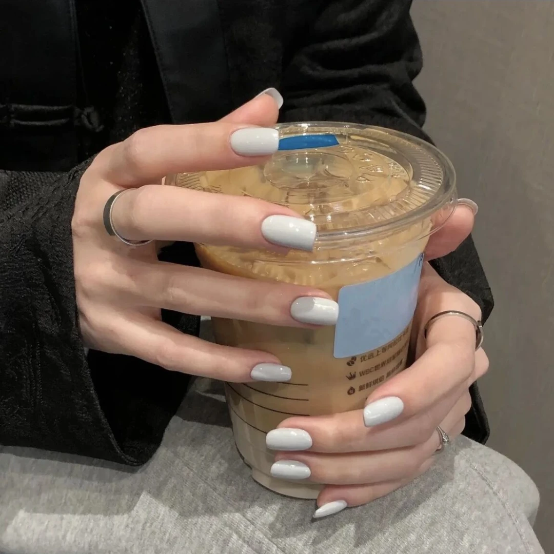 【大蓝】老登设计纯手工穿戴甲纯欲优雅气质显白光疗美甲