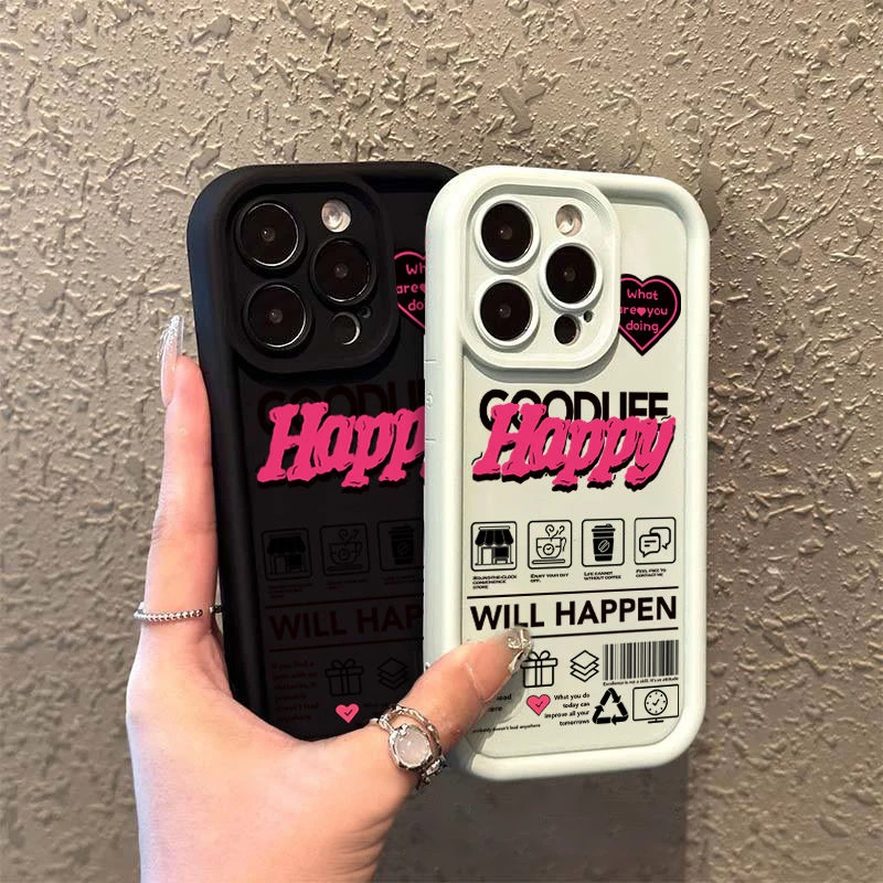 苹果15华为oppo/vivo小米简约爱心英文字母手机壳mate60pro网红女