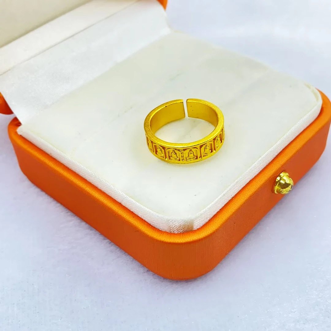 戒指 2281  精美黄色开口戒指多样性发货