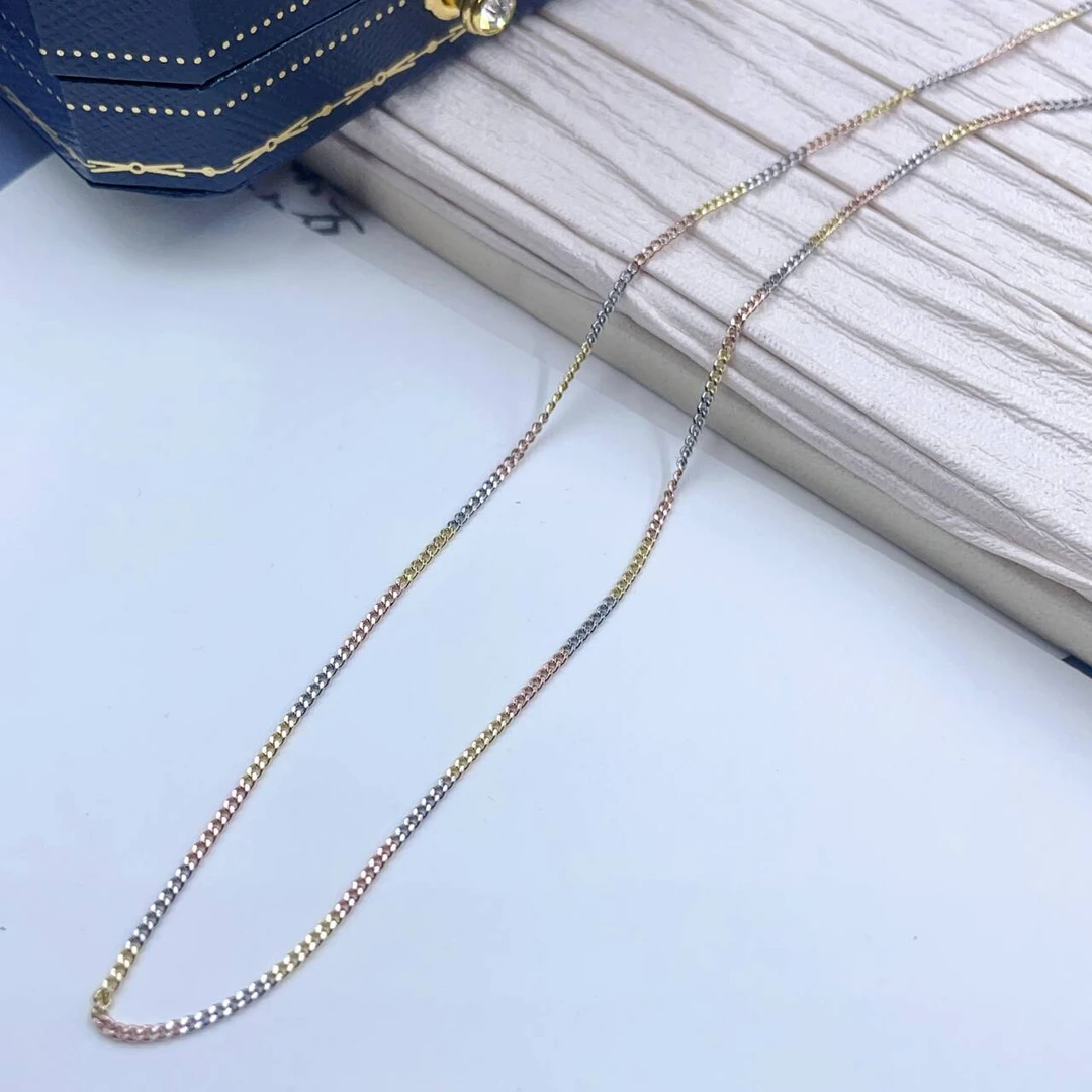 项链 意式三彩单股编织项链多样性发货-1634