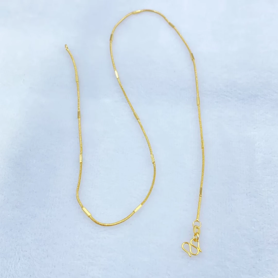 2410 高配黄色圆柱项链多样性发货